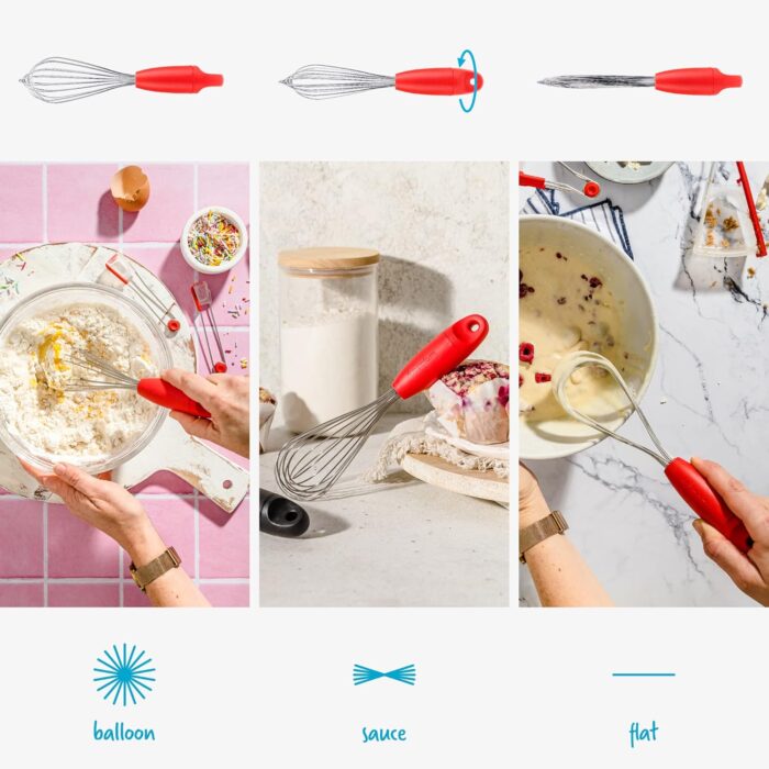 DreamFarm Stainless Steel Mini Flisk, Red, 9" - Image 7