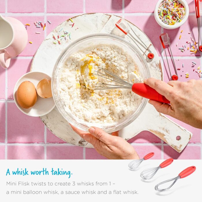 DreamFarm Stainless Steel Mini Flisk, Red, 9" - Image 5