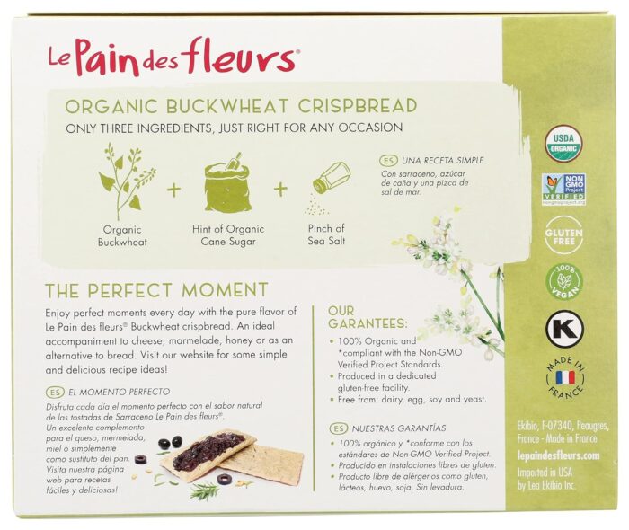 Le Pain des Fleurs Buckwheat Crispbread, 5.3 Oz - Image 4