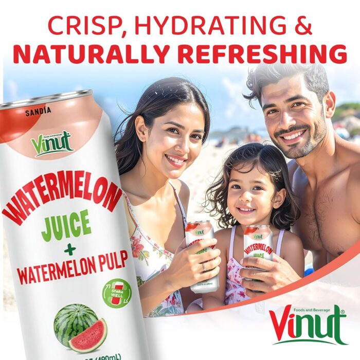 Vinut 100% Fruit Juice with Pulp, Watermelon 16.57 Fl Oz - Image 3