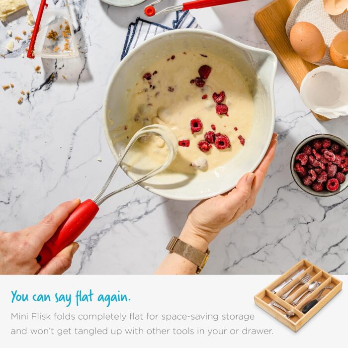 DreamFarm Stainless Steel Mini Flisk, Red, 9" - Image 4