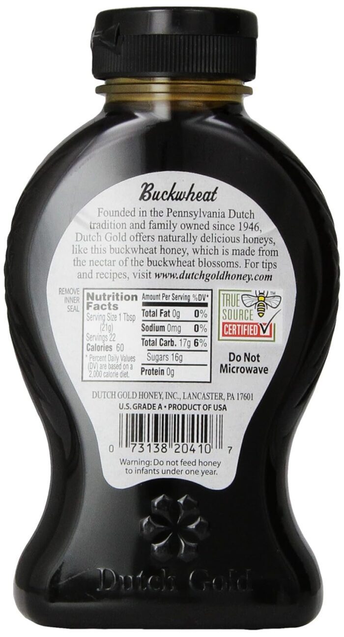 Dutch Gold Pure Honey Buckwheat Blossoms, 16 Fl Oz - Image 2