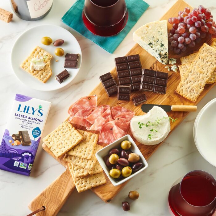 Lily's  Salted Almond Extra Dark Chocolate No Sugar, 2.8 Oz - Image 3