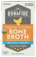 Bonafide Provisions Organic Bone Broth, No Salt Added, Chicken, 16.9 Oz