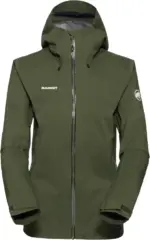 Mammut Hardshell Hooded Waterproof Women's Jacket, Dark Marsh, M