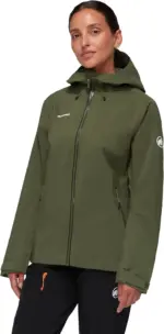 Mammut Hardshell Hooded Waterproof Women's Jacket, Dark Marsh, M - Image 3