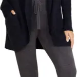 Barefoot Dreams Cozychic Lite Circle Cardigan, Black Small