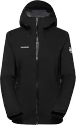 Mammut Hardshell Hooded Waterproof Women's Jacket, Black, X-Large