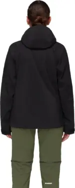 Mammut Hardshell Hooded Waterproof Women's Jacket, Black, X-Large - Image 3