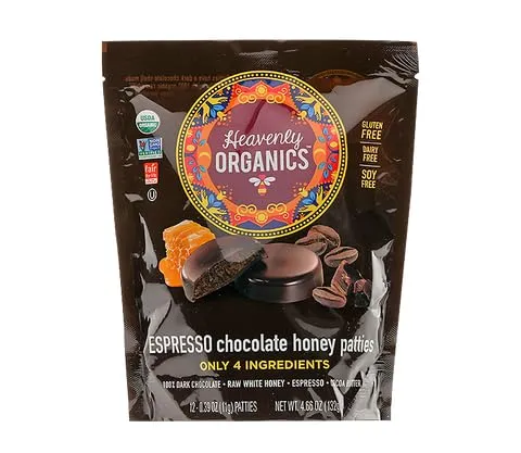 imgi_31_41D8s1JXmfL Heavenly Organics Espresso Chocolate Honey Patties, 4.66 Oz - Image 1
