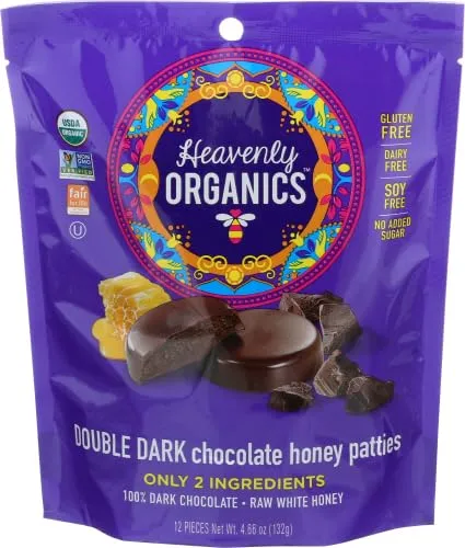 imgi_31_51Xl95MczbL Heavenly Organics Double Dark Chocolate Honey Patties, 4.66 Oz - Image 1
