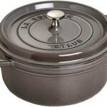 STAUB Cast Iron Roaster/Cocotte, Round, 26 cm, 5L, Graphite Grey