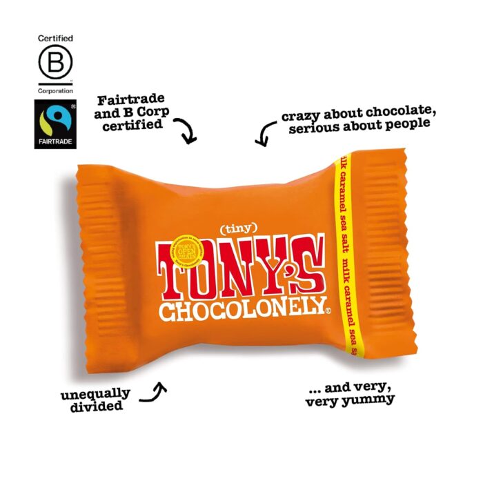 Tony's Chocolonely Milk Chocolate with Caramel and Sea Salt, 4.44 Oz - Image 3