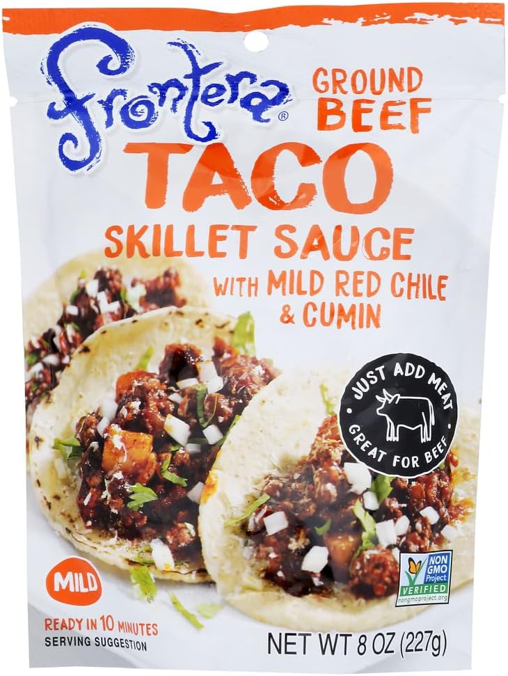 61wJm3BFpRL._AC_SL1000_ Frontera Taco Skillet Sauce Mild Red Chile and Cumin, 8 Fl Oz - Image 1