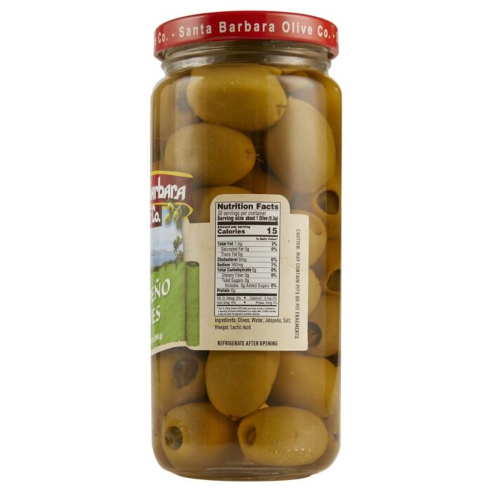 Santa Barbara Jalapeno Stuffed Olives, 5 Oz - Image 3