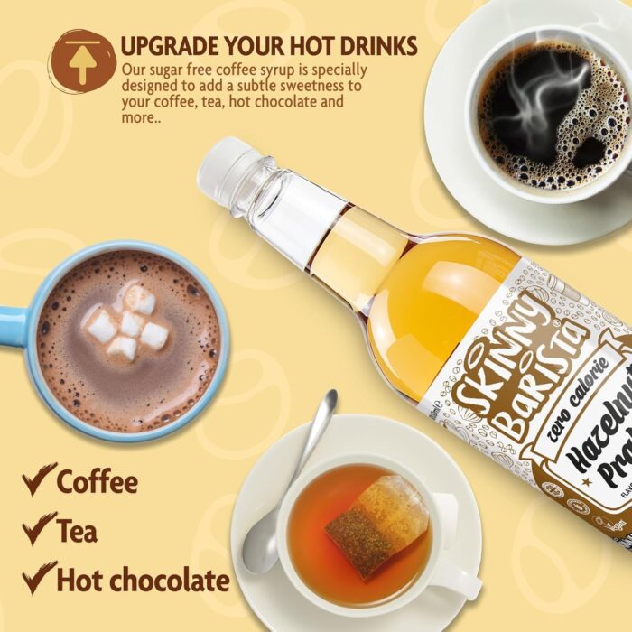 The Skinny Food Co Zero Calorie Hazelnut Praline Syrup, 35 Fl Oz - Image 3