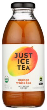 Just Ice Tea Organic Mango White Tea, 16 Fl Oz