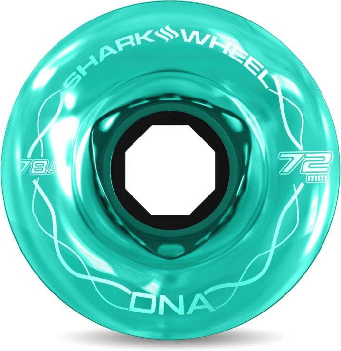 Shark Wheel Skateboard Cruising Wheels, Transparent Emerald 72 Mm - Image 2