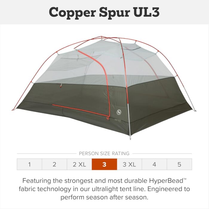 Big Agnes Copper Spur UL3 Tent, Lichen Green - Image 2