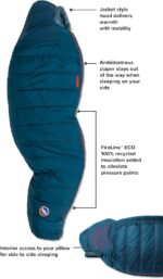 Big Agnes Sidewinder SL Sleeping Bag, Legion Blue/Tapestry Long - Image 2