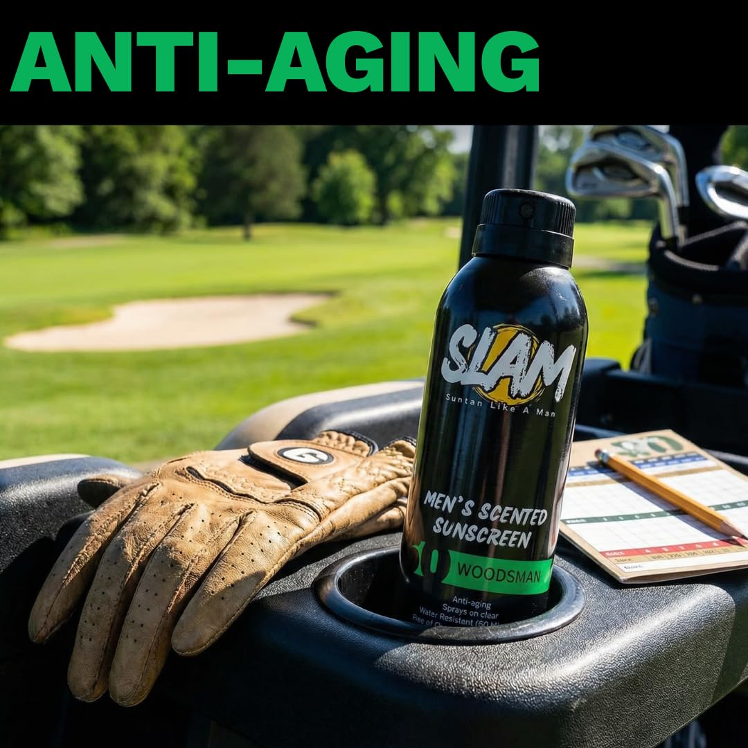 71NAeCYqqaL._SL1080_ SLAM WoodsMan Men's Scented Sunscreen, SPF 50 - Image 1