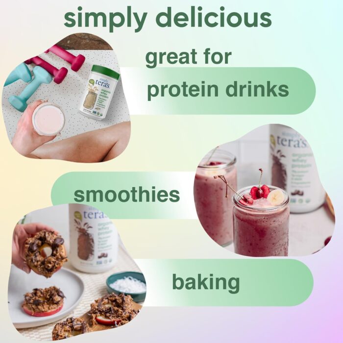 Simply Tera's Organic Whey Protein Dark Chocolate, 12 Oz - Image 4