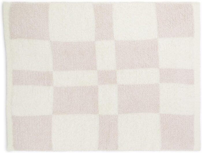 Barefoot Dreams CozyChic Checkered Stroller Blanket, Chai/Cream - Image 2