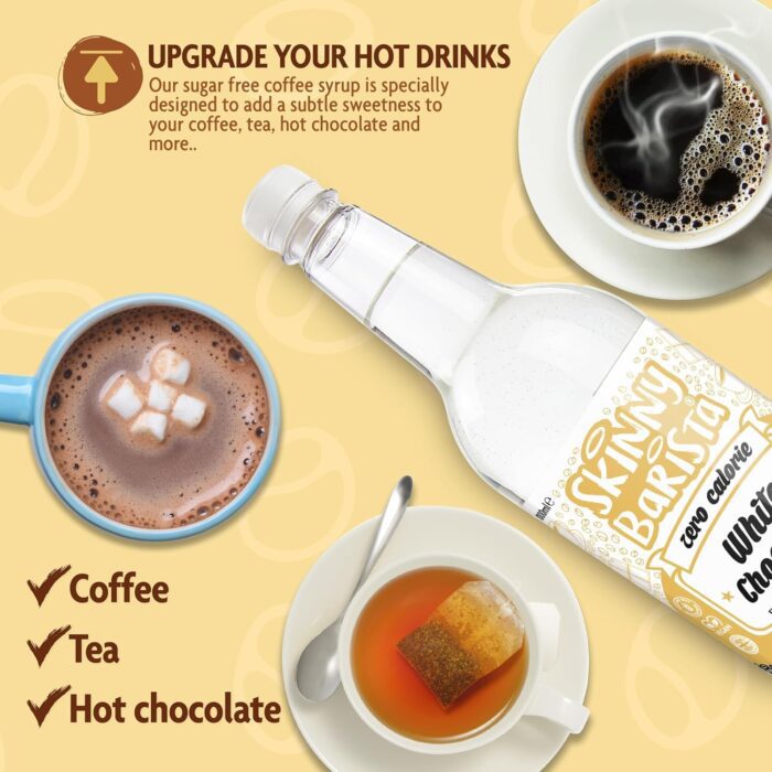 The Skinny Food Co Zero Calorie White Chocolate Syrup, 35 Fl Oz - Image 3