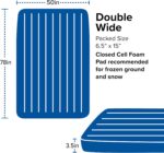 Big Agnes Divide Insulated Sleeping Pad 50x78 Double Wide, Warm Olive - Image 6