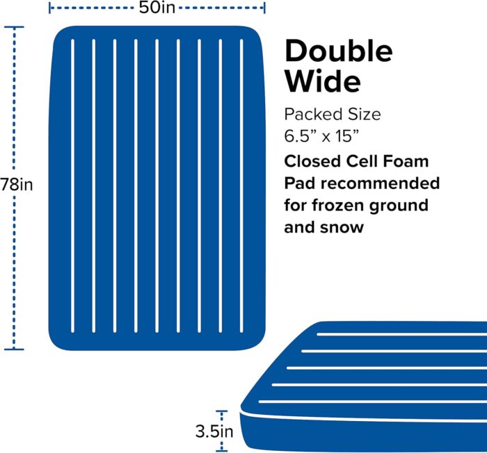 Big Agnes Divide Insulated Sleeping Pad 50x78 Double Wide, Warm Olive - Image 6