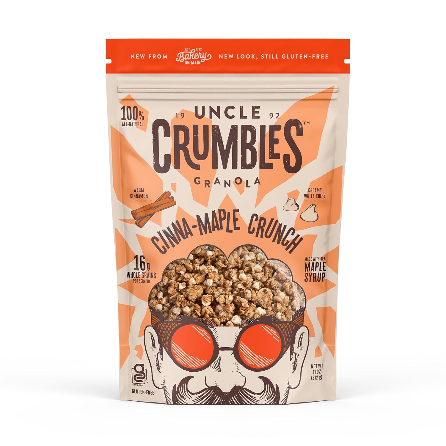 71ZVcbFadTL._SL1500_ Uncle Crumbles Granola Cinna Maple Crunch, 11 Oz - Image 1