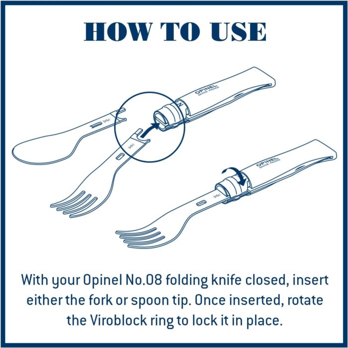 Opinel Picnic+ Cutlery Dual-Use Napkin with Fork And Spoon - Image 11