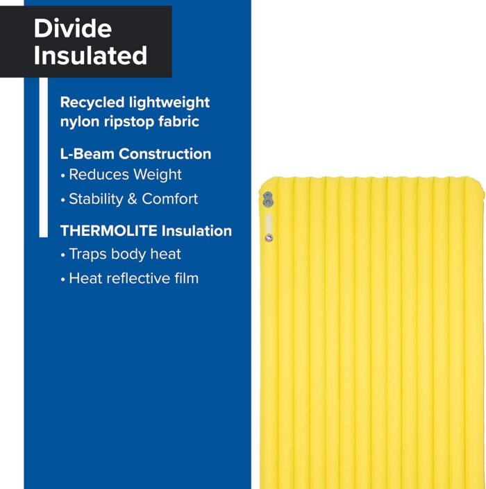 Big Agnes Divide Insulated Sleeping Pad 50x78 Double Wide, Warm Olive - Image 2