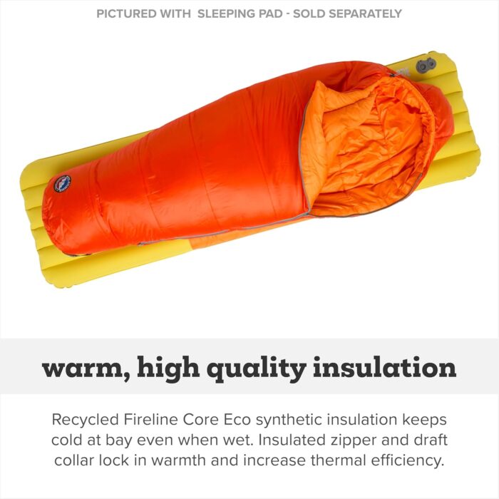 Big Agnes Wolverine 20 Sleeping Bag, Cherry Tomato/Tangelo - Image 2