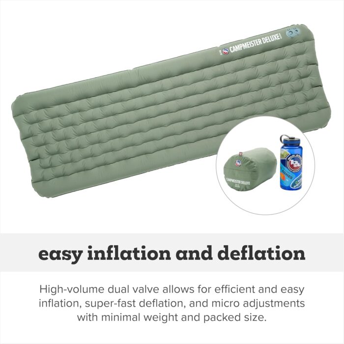 Big Agnes Campmeister Deluxe Insulated Sleeping Pad 30x78, Deep Lichen Green - Image 6