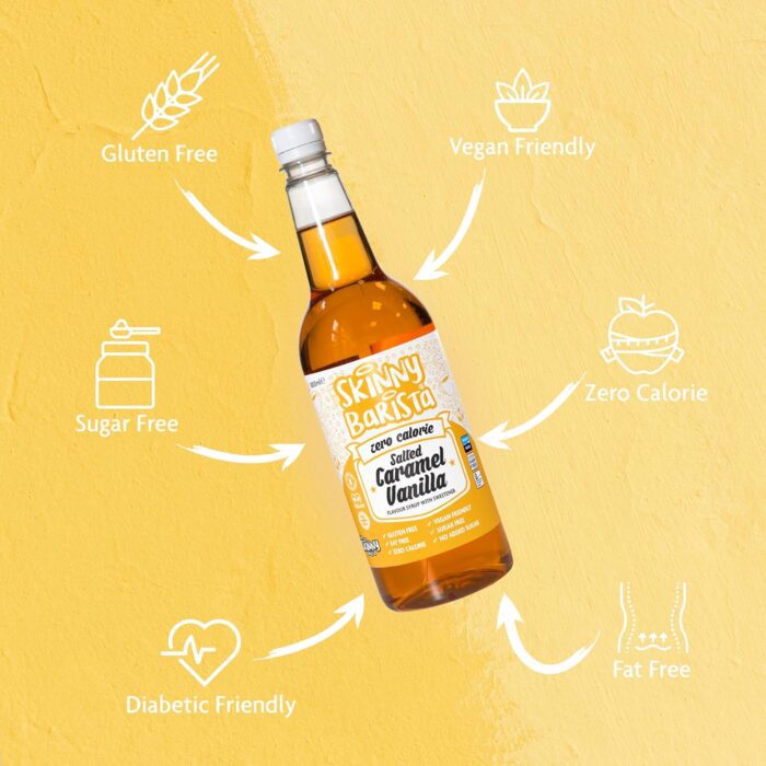 The Skinny Food Co Zero Calorie Salted Caramel Vanilla Syrup, 35 Fl Oz - Image 5