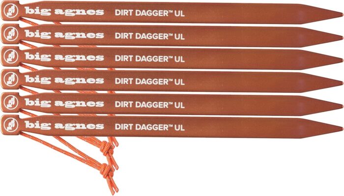 Big Agnes Dirt Dagger UL Tent Stakes, 7.5 Inches Orange - Image 2