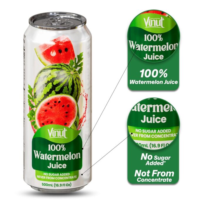 Vinut 100% Watermelon Juice, 16.57 Fl Oz - Image 7