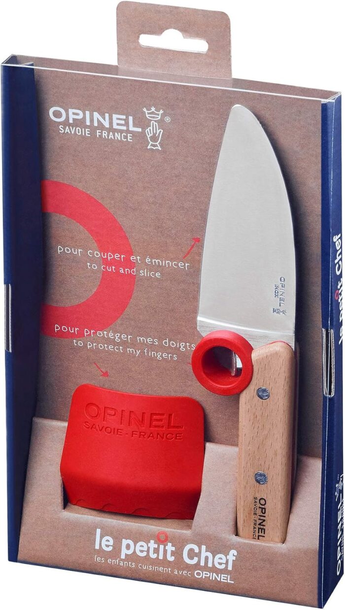 Opinel Le Petit Chef Kitchen Knife With Rounded Tip And Finger Guard - Image 4