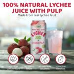 Vinut 100% Natural Lychee Juice Drink + Lychee  Pulp, 16.57 Fl Oz - Image 3