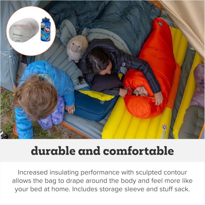 Big Agnes Little Red Sleeping Bag, Cherry Tomato/Tangelo - Image 4