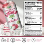 Vinut 100% Natural Lychee Juice Drink + Lychee  Pulp, 16.57 Fl Oz - Image 2
