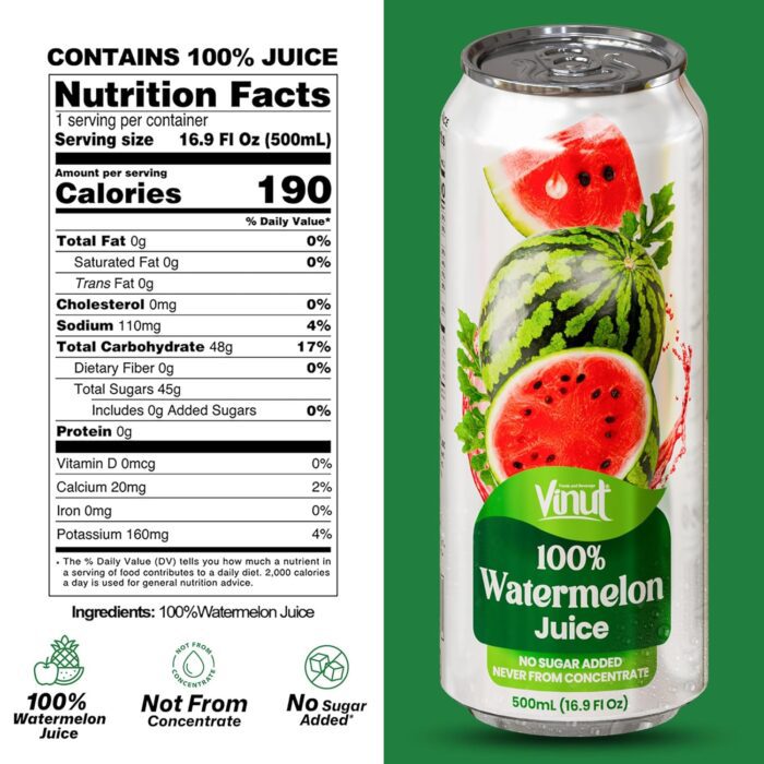 Vinut 100% Watermelon Juice, 16.57 Fl Oz - Image 4