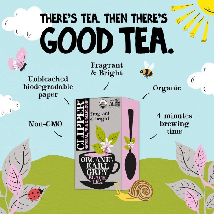 Clipper Organic Earl Grey Black Tea, 20 Bags - Image 2