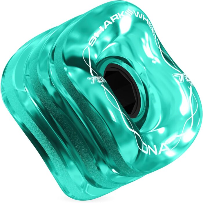 Shark Wheel Skateboard Cruising Wheels, Transparent Emerald 72 Mm - Image 3