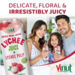 Vinut 100% Natural Lychee Juice Drink + Lychee  Pulp, 16.57 Fl Oz - Image 4