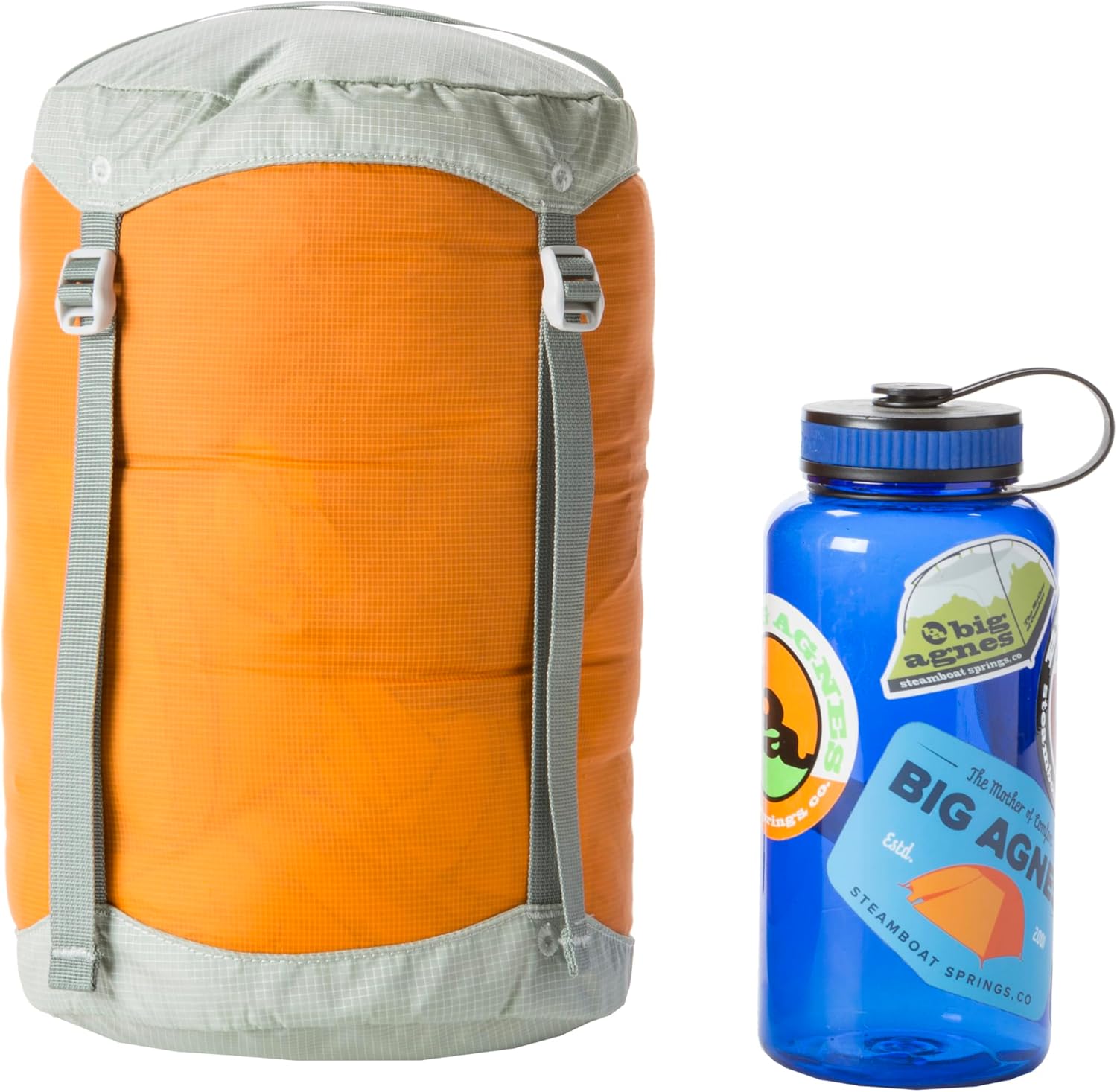 81zklj6+t6L._AC_SL1500_ Big Agnes Compression Stuff Sack, Orange, 10 L - Image 1