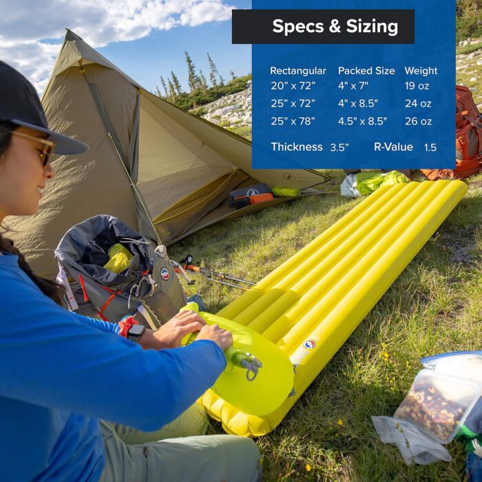 Big Agnes Divide Sleeping Pad 25x72 Wide Regular, Warm Olive - Image 4