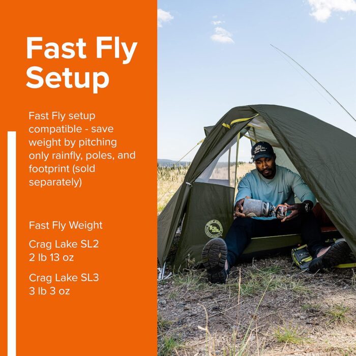 Big Agnes Crag Lake SL2 Tent, Dark Olive, 2 Person - Image 2