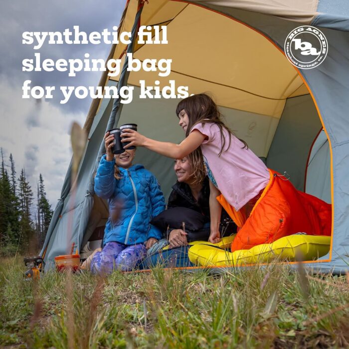 Big Agnes Little Red Sleeping Bag, Cherry Tomato/Tangelo - Image 3